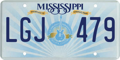MS license plate LGJ479