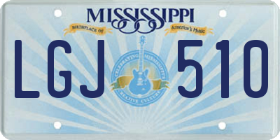 MS license plate LGJ510