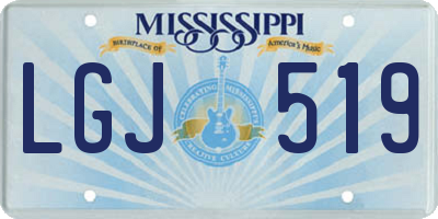 MS license plate LGJ519