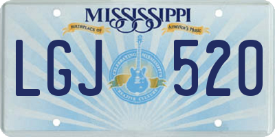 MS license plate LGJ520