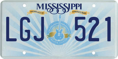 MS license plate LGJ521