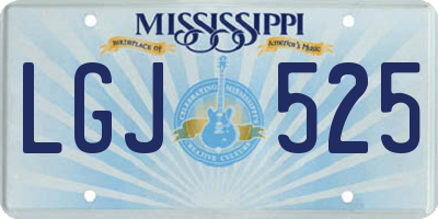 MS license plate LGJ525