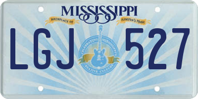 MS license plate LGJ527