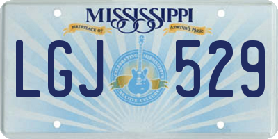 MS license plate LGJ529