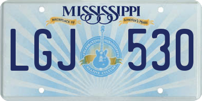 MS license plate LGJ530