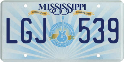 MS license plate LGJ539