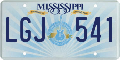 MS license plate LGJ541