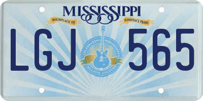 MS license plate LGJ565