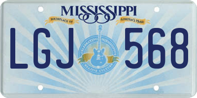 MS license plate LGJ568
