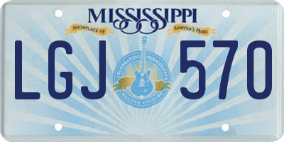 MS license plate LGJ570