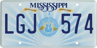 MS license plate LGJ574