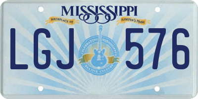 MS license plate LGJ576