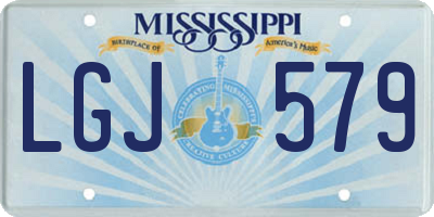 MS license plate LGJ579