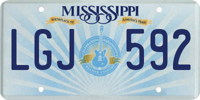 MS license plate LGJ592