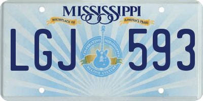 MS license plate LGJ593