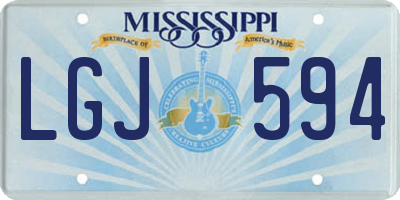 MS license plate LGJ594