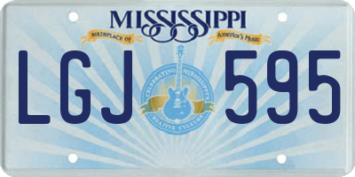 MS license plate LGJ595