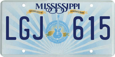 MS license plate LGJ615