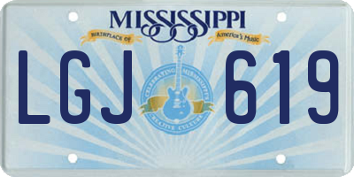 MS license plate LGJ619
