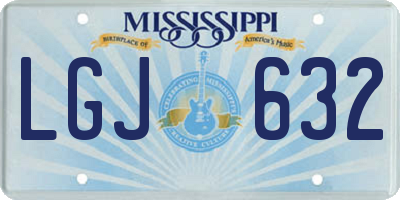 MS license plate LGJ632