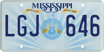 MS license plate LGJ646