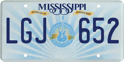 MS license plate LGJ652