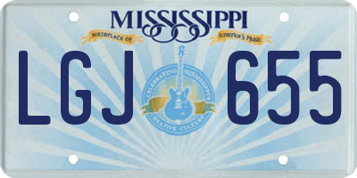 MS license plate LGJ655