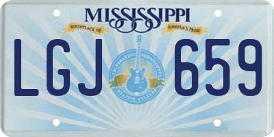 MS license plate LGJ659
