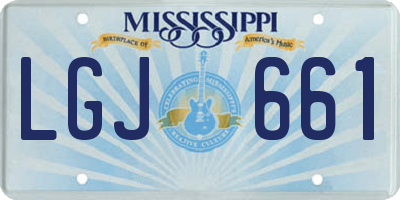 MS license plate LGJ661