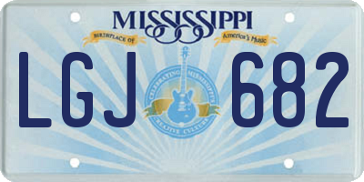 MS license plate LGJ682