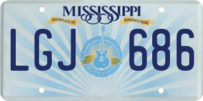 MS license plate LGJ686