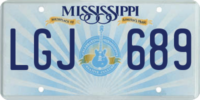 MS license plate LGJ689