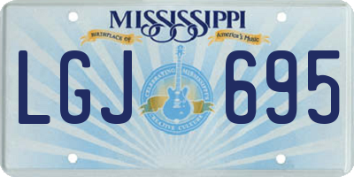 MS license plate LGJ695