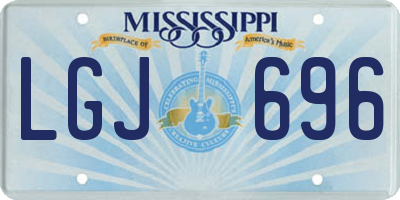 MS license plate LGJ696
