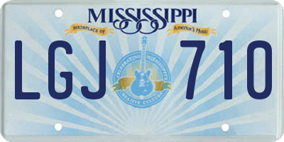 MS license plate LGJ710