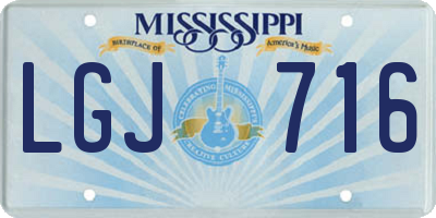 MS license plate LGJ716