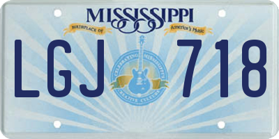 MS license plate LGJ718