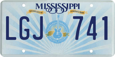 MS license plate LGJ741