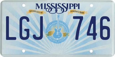 MS license plate LGJ746