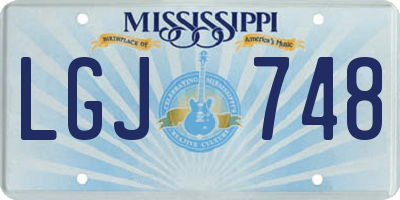 MS license plate LGJ748