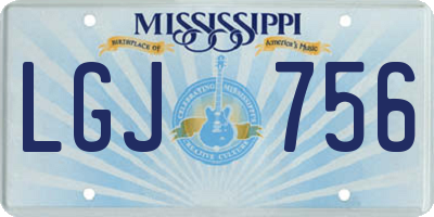 MS license plate LGJ756