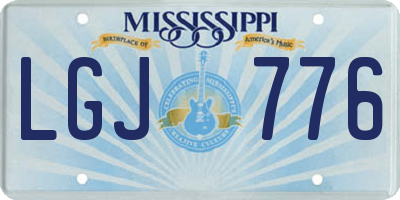 MS license plate LGJ776