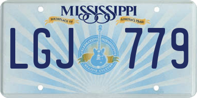 MS license plate LGJ779
