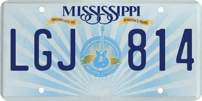 MS license plate LGJ814