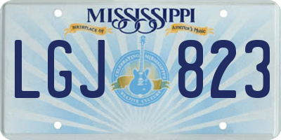 MS license plate LGJ823