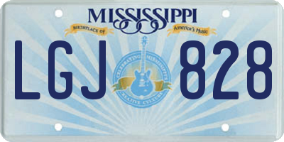 MS license plate LGJ828