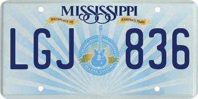 MS license plate LGJ836
