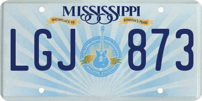 MS license plate LGJ873