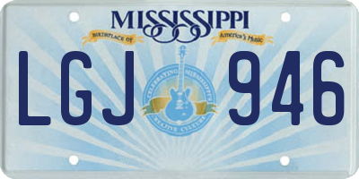 MS license plate LGJ946