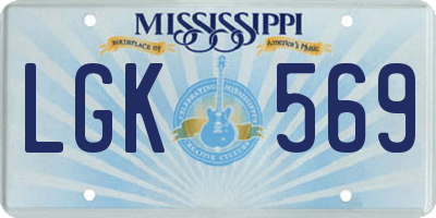 MS license plate LGK569